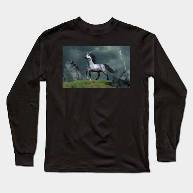 War Horse of the Storm Long Sleeve T-Shirt by DanielEskridge